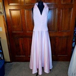 Vintage Tadashi Shoji Pink Sleeveless Formal Gown